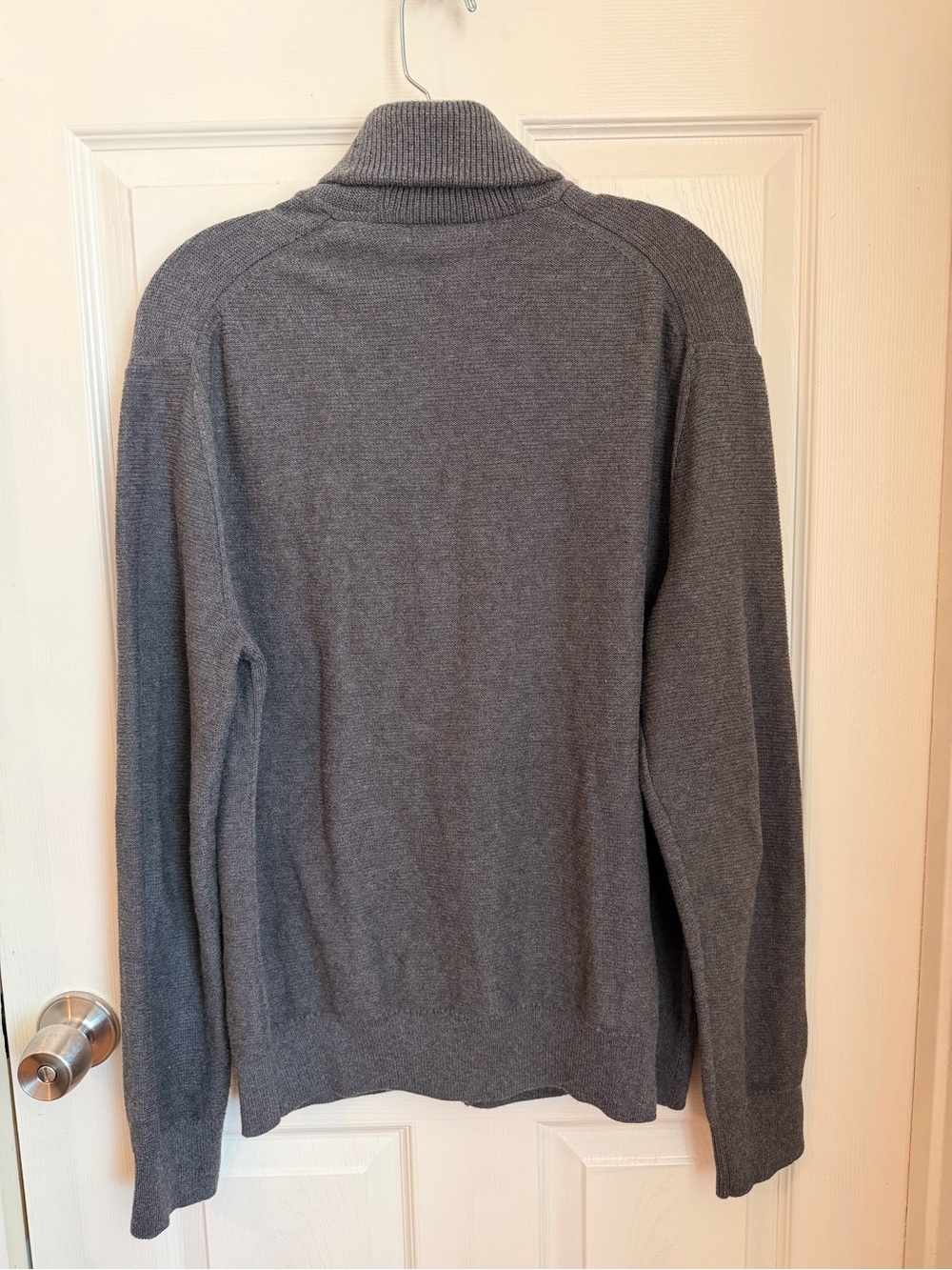 Banana Republic Men's Shawl Collar
Cardigan Sweater Gray Medium. 💯 Cotton, EUC - Picture 6 of 16